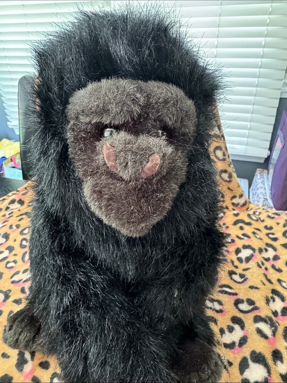 Plush Black Gorilla Dog Toy - Soft Chewable Pet Plush 1989 larger plush